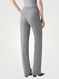 Carl Straight-Leg Trousers Plaid Print