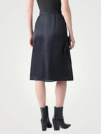 A-Line Skirt With 3D Anemone Appliqué