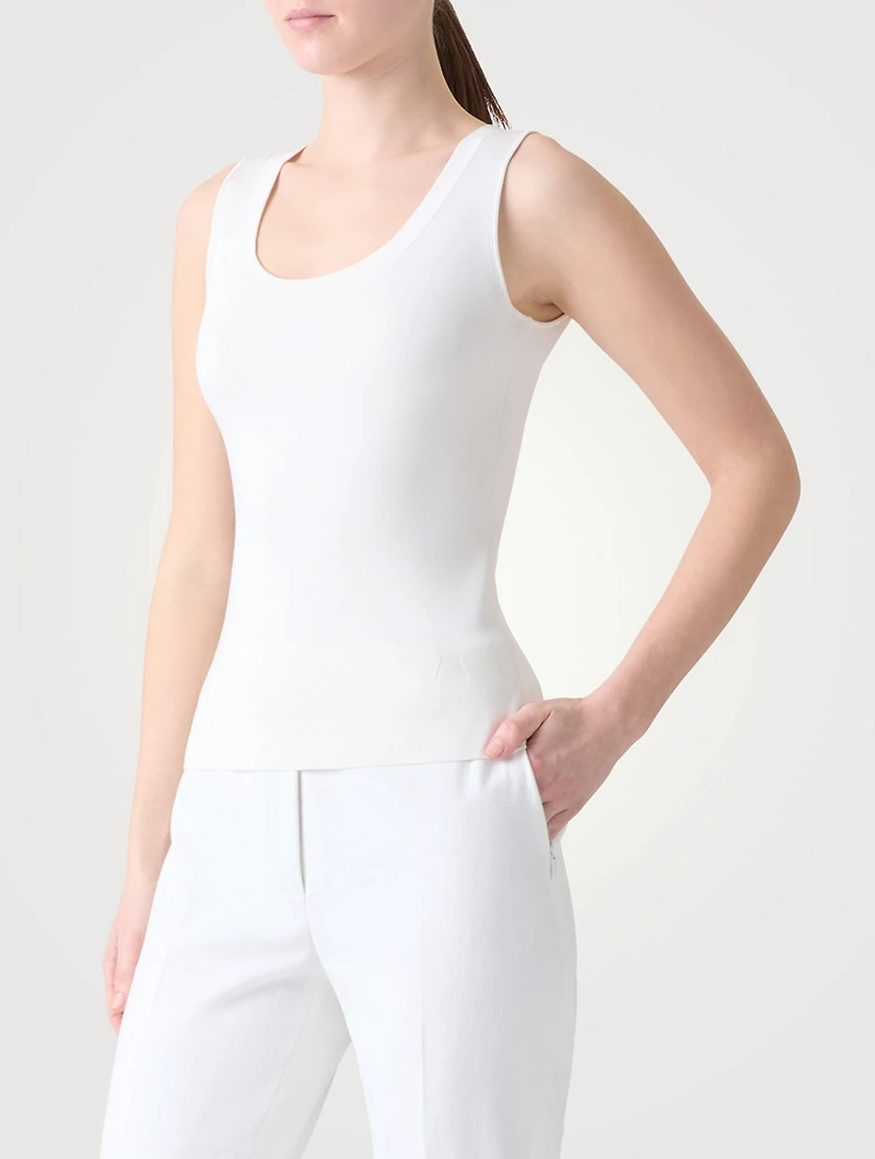 Stretch Silk Tank Top