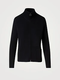 Cashmere Double-Face Pique Cardigan