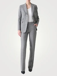 Arie Cashmere Blazer Prince Of Wales Print