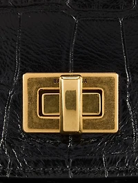 Rodeo Croc-Embossed Leather Satchel