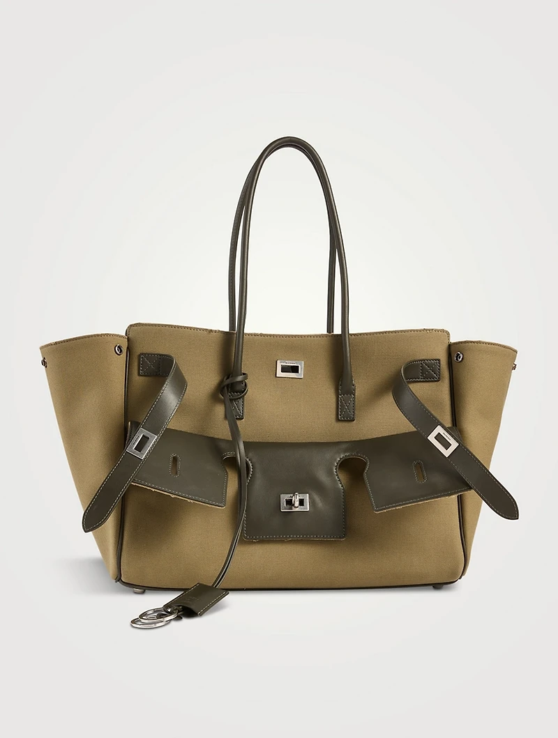 Medium Bel Air Canvas And Leather Tote Bag