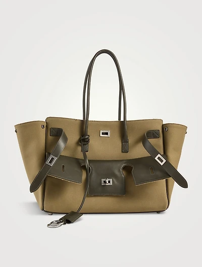 Medium Bel Air Canvas And Leather Tote Bag