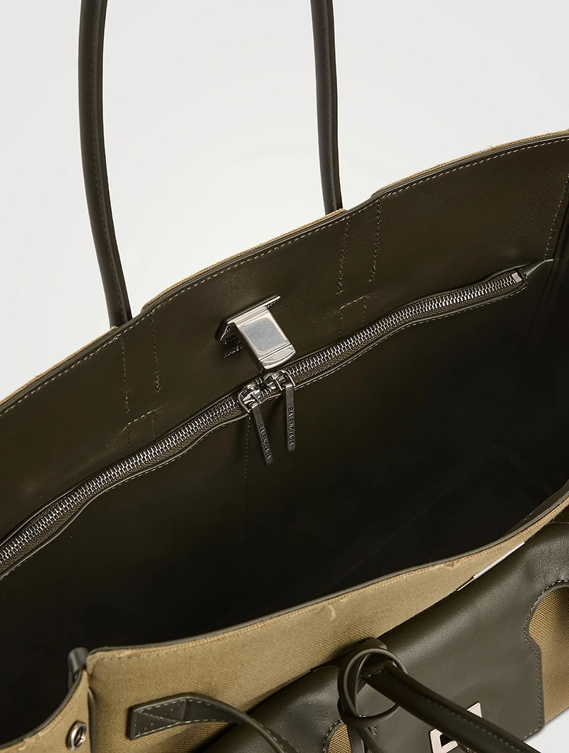 Medium Bel Air Canvas And Leather Tote Bag