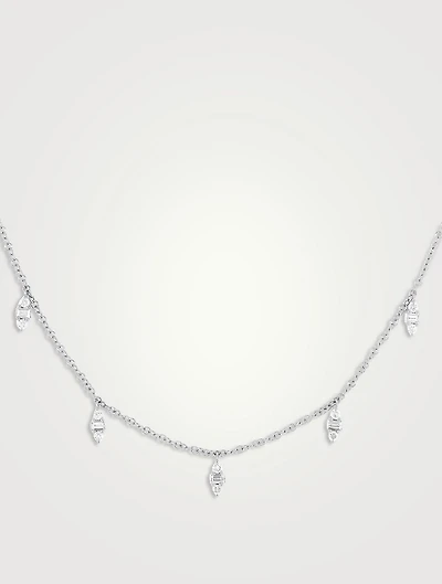 Mia 14K White Gold Diamond Necklace