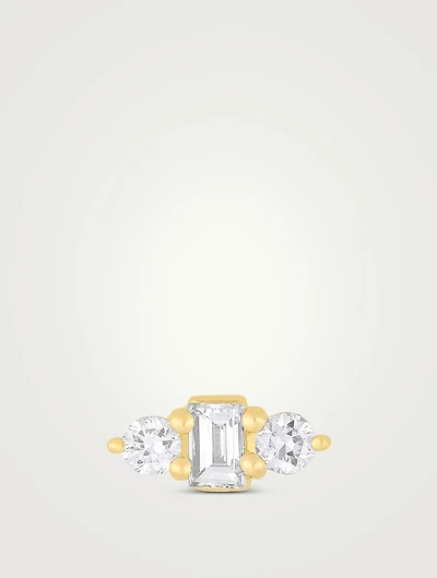 Mia 14K Gold Diamond Stud Earring