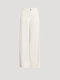 Eglitta Wide-Leg Linen Jeans