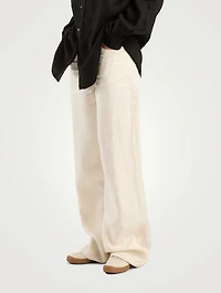 Eglitta Wide-Leg Linen Jeans