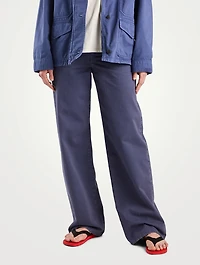 Eglitta Wide-Leg Cotton Twill Trousers