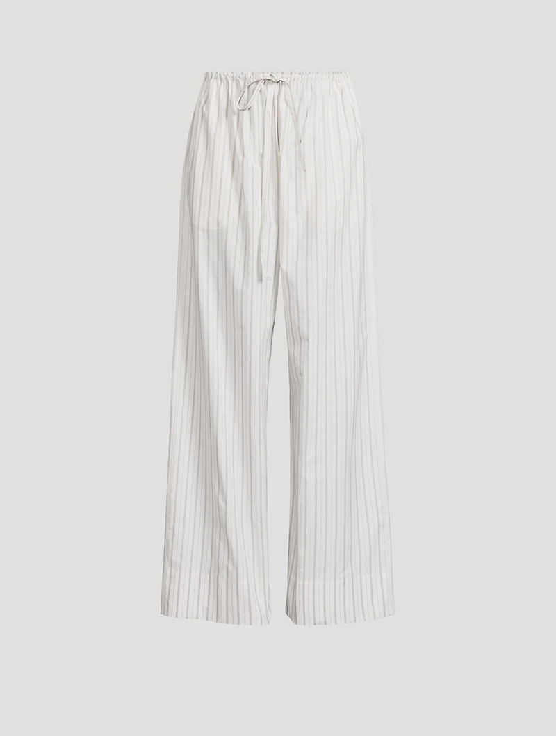 Hypnosta Wide-Leg Trousers Pinstripe Print