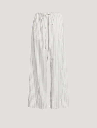 Hypnosta Wide-Leg Trousers Pinstripe Print