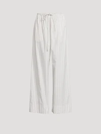 Hypnosta Wide-Leg Trousers Pinstripe Print