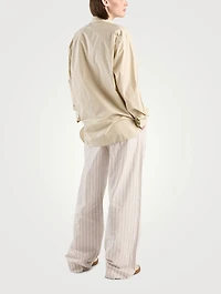 Hypnosta Wide-Leg Trousers Pinstripe Print
