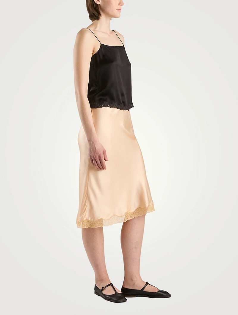 Irene Silk Slip Skirt