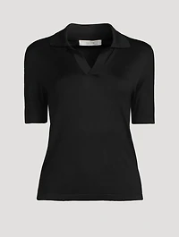 Juliana Silk Polo Shirt