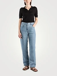 Juliana Silk Polo Shirt
