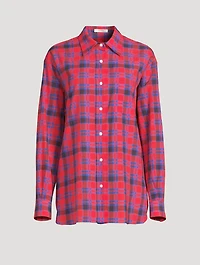 Nesson Cotton Voile Shirt Plaid Print