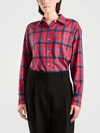 Nesson Cotton Voile Shirt Plaid Print