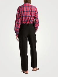 Nesson Cotton Voile Shirt Plaid Print