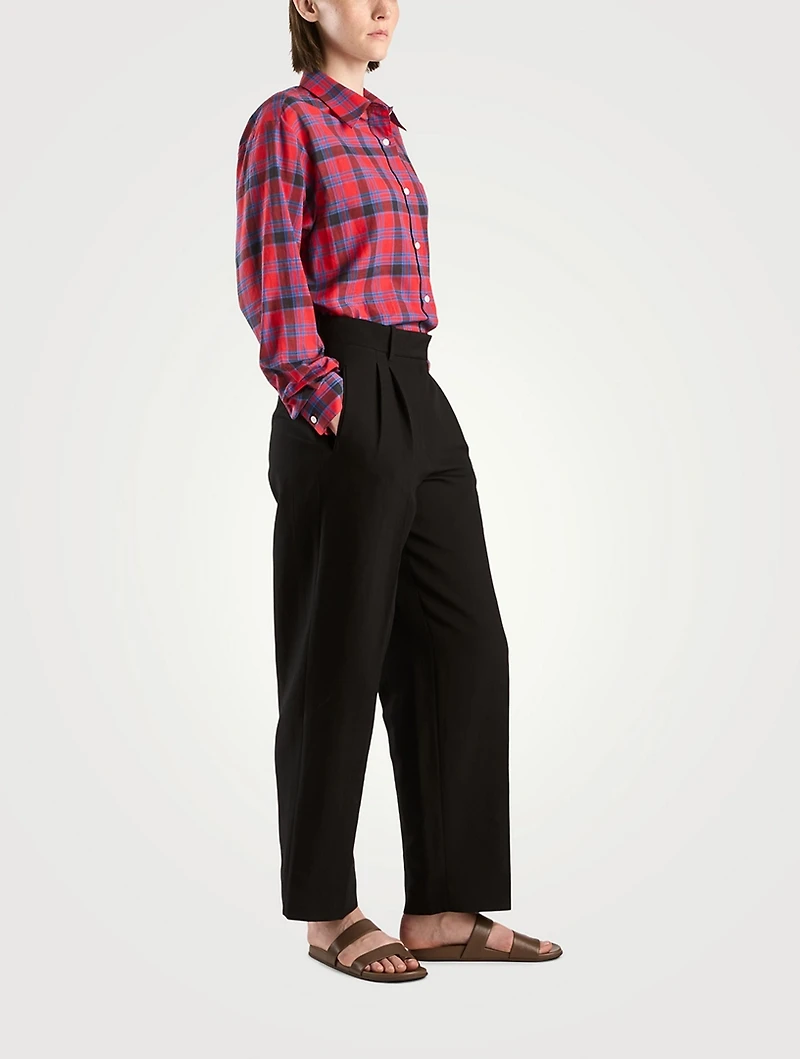 Nesson Cotton Voile Shirt Plaid Print