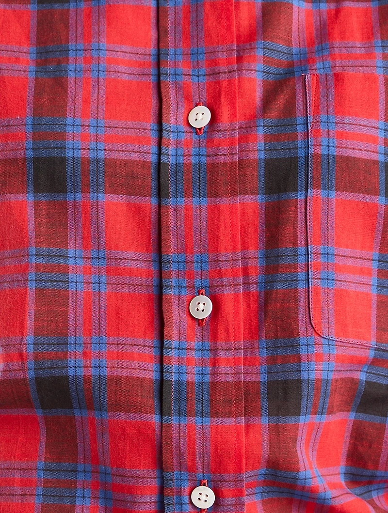 Nesson Cotton Voile Shirt Plaid Print