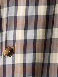Tavishina Silk Cotton Coat Plaid Print