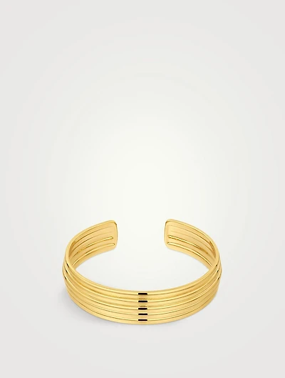 Ridged Positano Cuff Bracelet