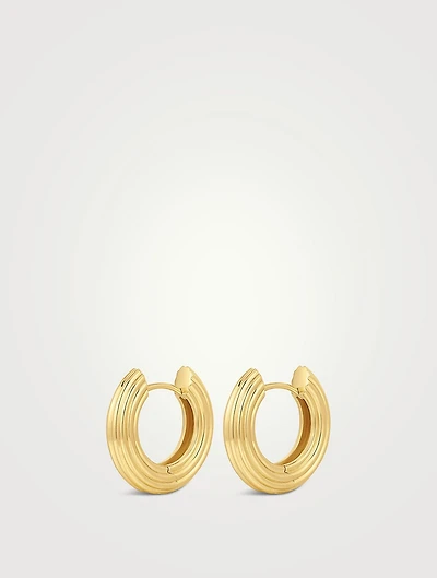 Mini Ridged Amalfi Hoop Earrings