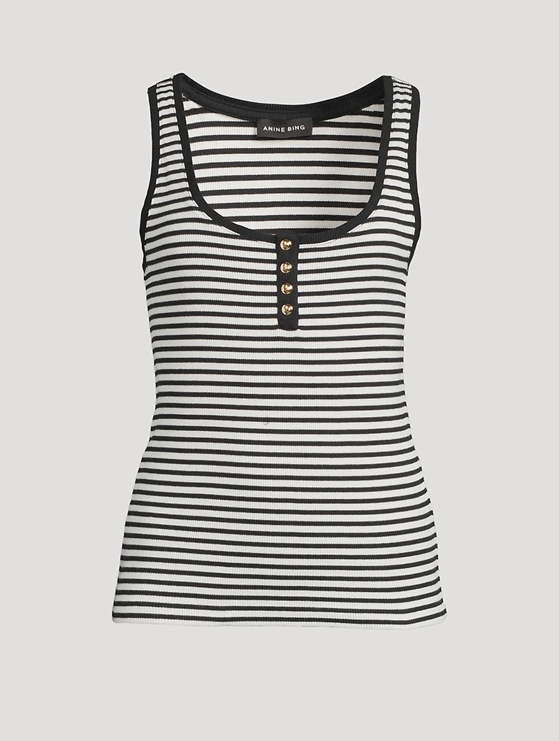 Alessia Tank Top Stripe Print