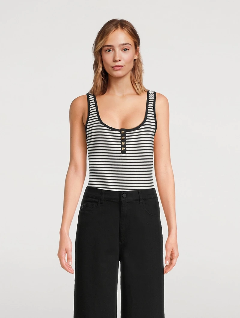 Alessia Tank Top Stripe Print