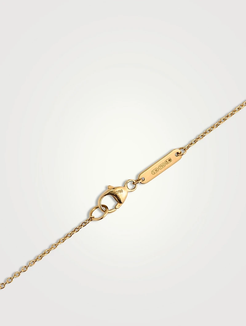 Cancer Astro 18K Gold Ball Chain Necklace With Pearl