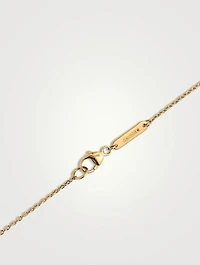 Cancer Astro 18K Gold Ball Chain Necklace With Pearl