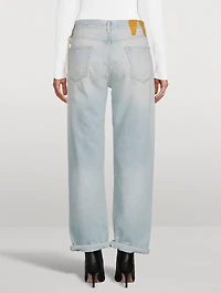 Naomi Straight-Leg Jeans With Wallet Chain