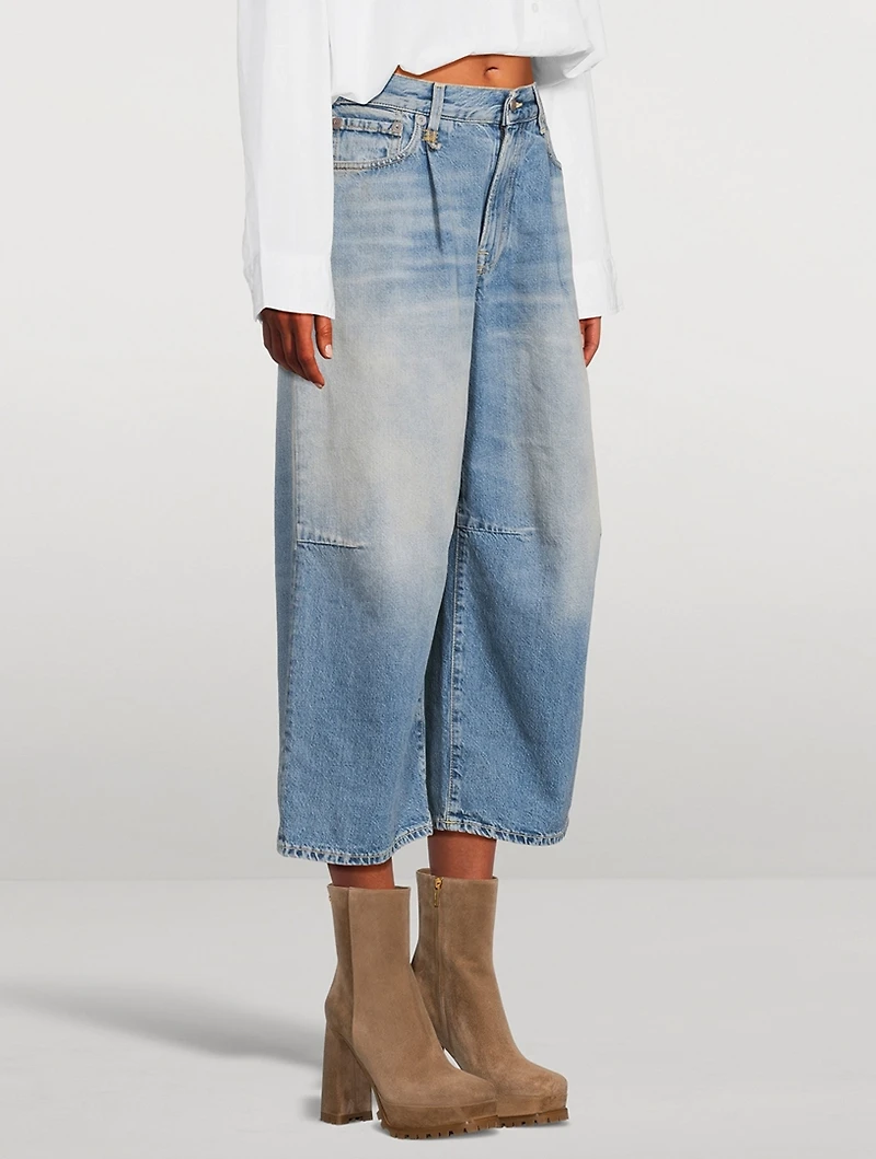 Cropped Wide-Leg Jeans