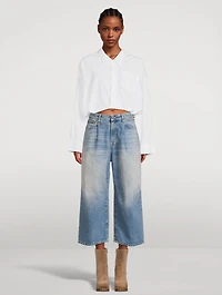 Cropped Wide-Leg Jeans