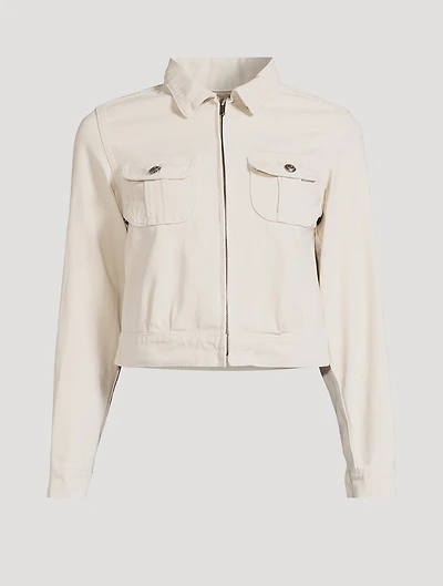Rider Cropped Denim Jacket