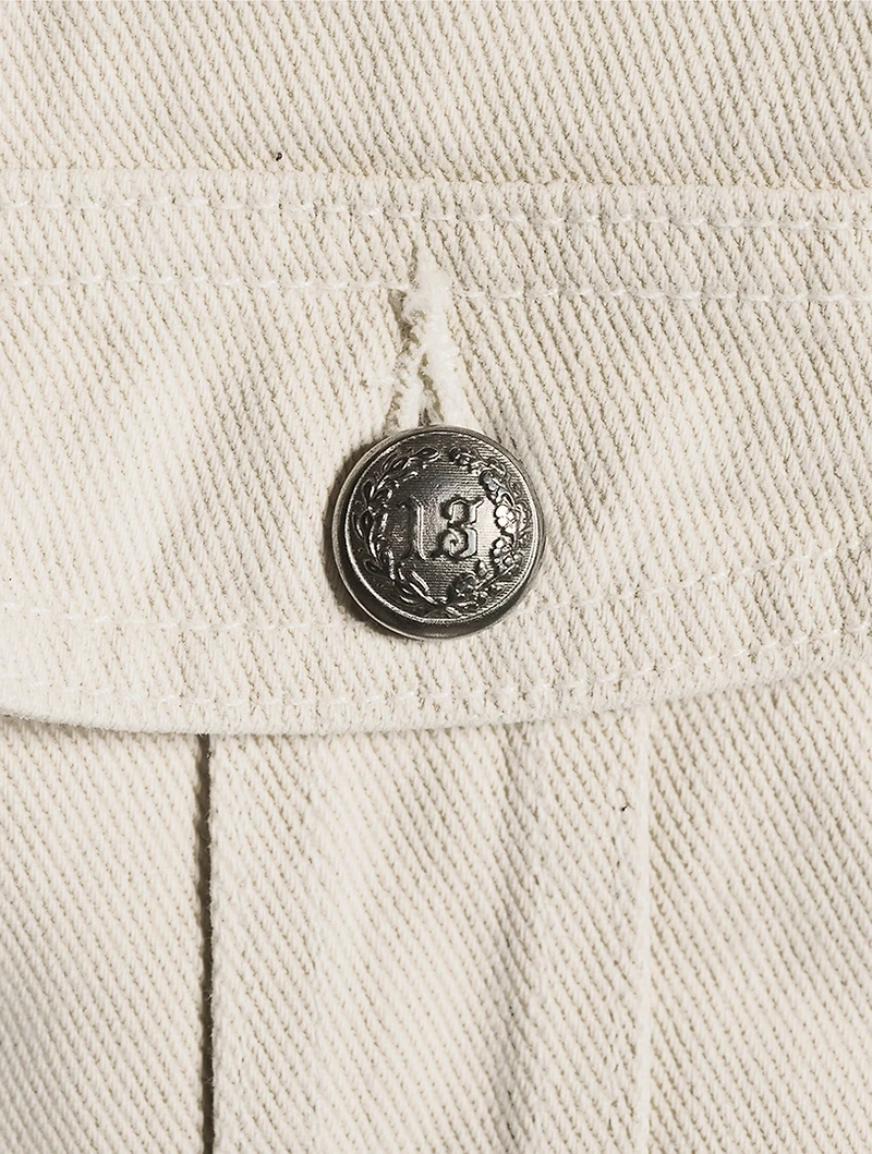 Rider Cropped Denim Jacket