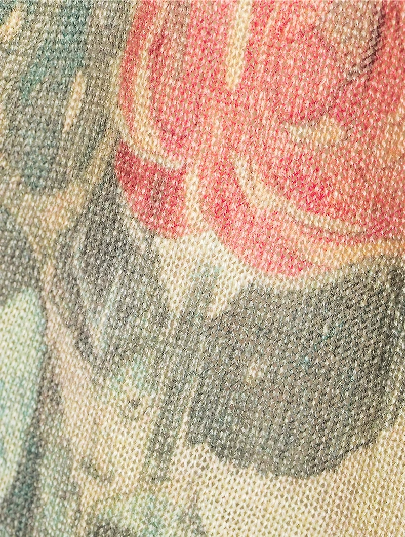 Boyfriend Cardigan Rose Print