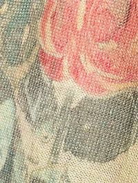 Boyfriend Cardigan Rose Print