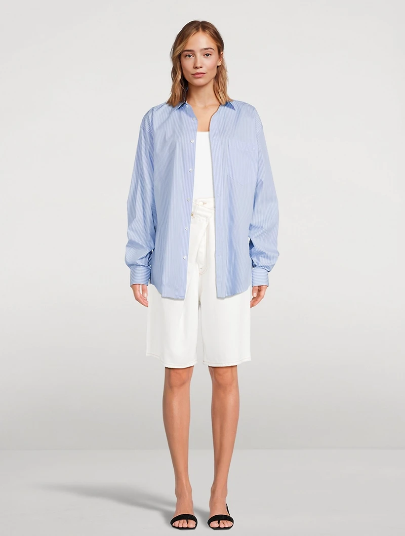 Ines Foldover Denim Shorts