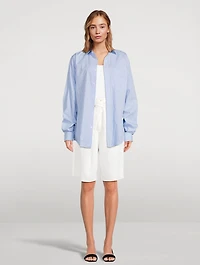 Ines Foldover Denim Shorts