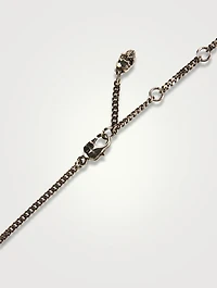 Skull And Dipped Rose Necklace