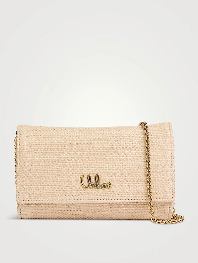 Chloé Iconic Raffia Wallet-On-Chain