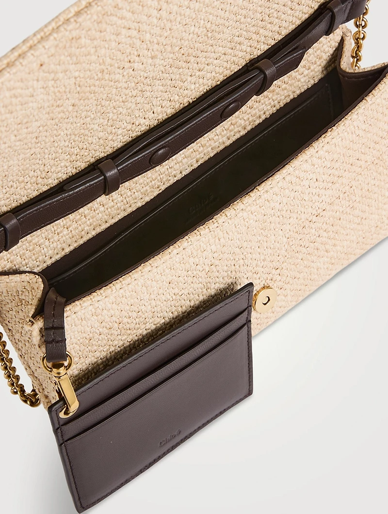 Chloé Iconic Raffia Wallet-On-Chain