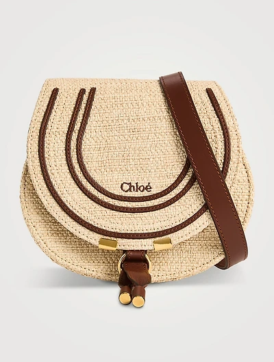 Marcie Raffia Saddle Bag