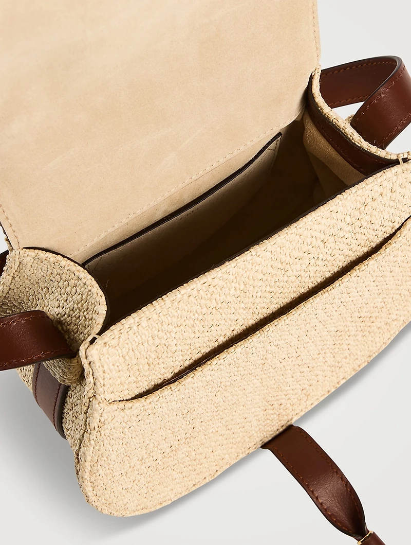 Marcie Raffia Saddle Bag
