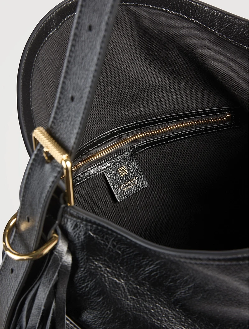 Medium Voyou Fringe Leather Shoulder Bag