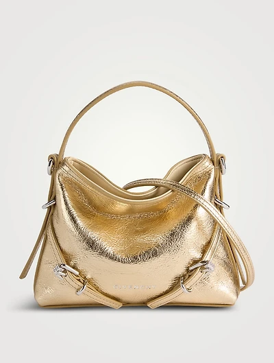 Nano Voyou Metallic Leather Shoulder Bag