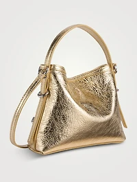Nano Voyou Metallic Leather Shoulder Bag